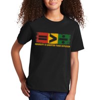 Equality Is Greater Than Division Juneteenth Math Kids T-Shirt
