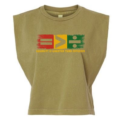 Equality Is Greater Than Division Juneteenth Math Garment-Dyed Women's Muscle Tee