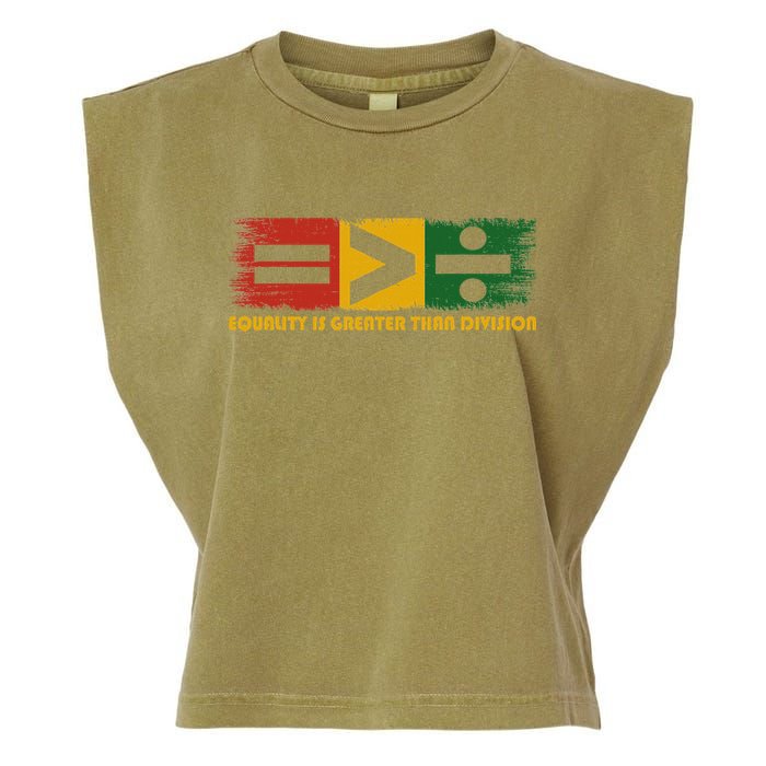 Equality Is Greater Than Division Juneteenth Math Garment-Dyed Women's Muscle Tee