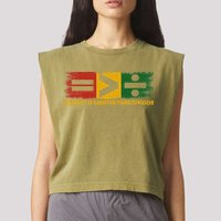 Equality Is Greater Than Division Juneteenth Math Garment-Dyed Women's Muscle Tee