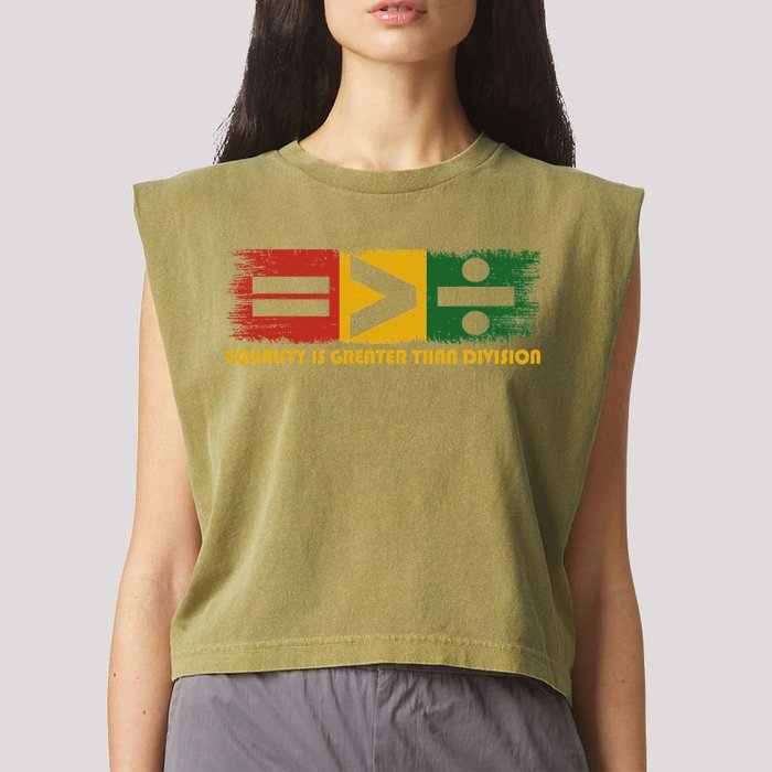 Equality Is Greater Than Division Juneteenth Math Garment-Dyed Women's Muscle Tee