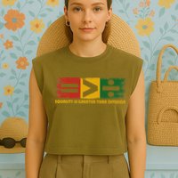 Equality Is Greater Than Division Juneteenth Math Garment-Dyed Women's Muscle Tee
