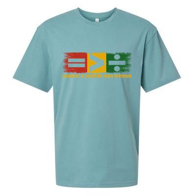 Equality Is Greater Than Division Juneteenth Math Sueded Cloud Jersey T-Shirt
