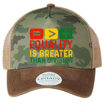 Equality Is Greater Than Division Math Black History Month Legacy Tie Dye Trucker Hat