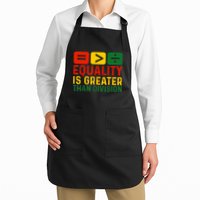 Equality Is Greater Than Division Math Black History Month Apron