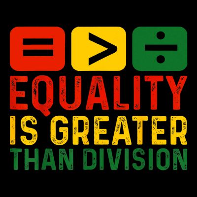 Equality Is Greater Than Division Math Black History Month T-Shirt