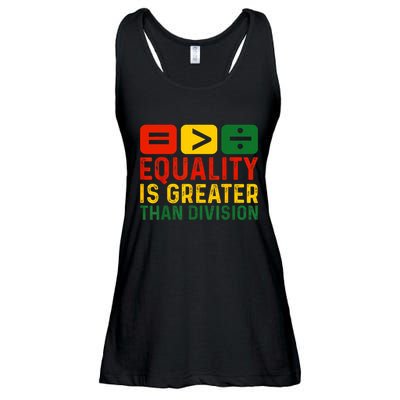 Equality Is Greater Than Division Math Black History Month Ladies Essential Flowy Tank