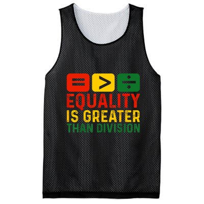 Equality Is Greater Than Division Math Black History Month Mesh Reversible Basketball Jersey Tank
