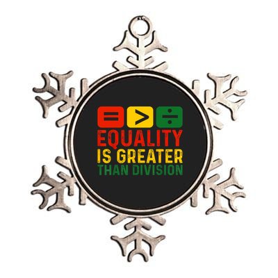 Equality Is Greater Than Division Math Black History Month Metallic Star Ornament