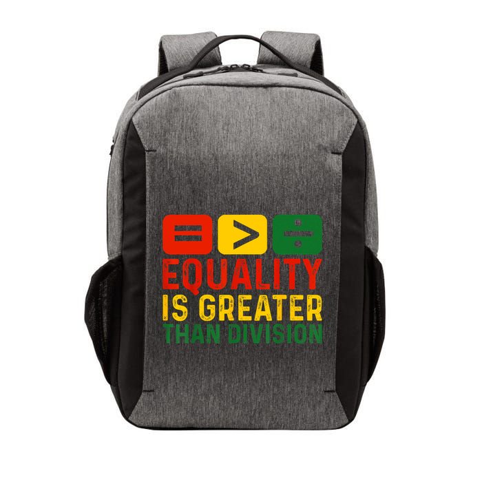 Equality Is Greater Than Division Math Black History Month Vector Backpack