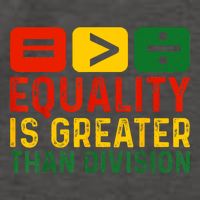 Equality Is Greater Than Division Math Black History Month Vector Backpack