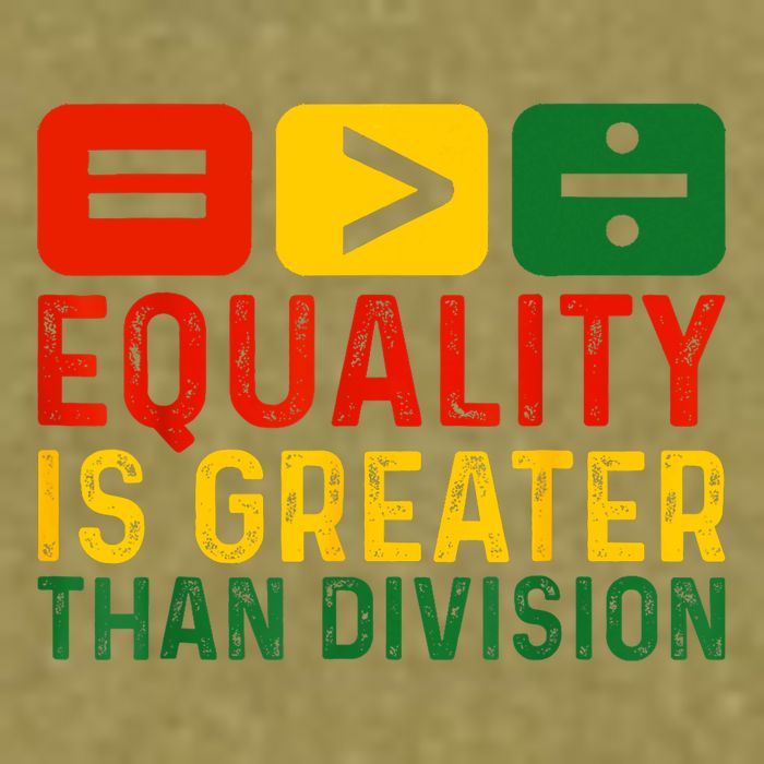 Equality Is Greater Than Division Math Black History Month Garment-Dyed Women's Muscle Tee