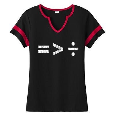 Equal Is Greater Than Divided BLM Equality Unity Love Ladies Halftime Notch Neck Tee