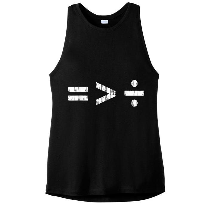 Equal Is Greater Than Divided BLM Equality Unity Love Ladies PosiCharge Tri-Blend Wicking Tank