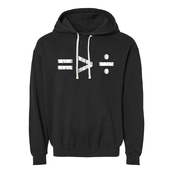 Equal Is Greater Than Divided BLM Equality Unity Love Garment-Dyed Fleece Hoodie