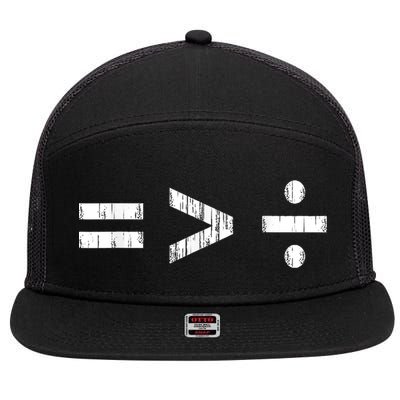 Equal Is Greater Than Divided BLM Equality Unity Love 7 Panel Mesh Trucker Snapback Hat
