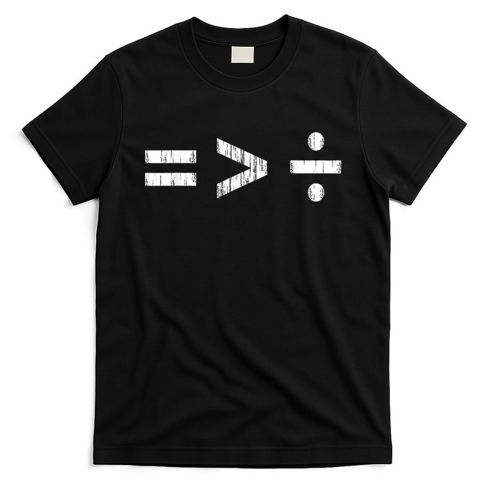 Equal Is Greater Than Divided BLM Equality Unity Love T-Shirt