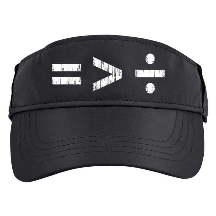 Equal Is Greater Than Divided BLM Equality Unity Love Adult Drive Performance Visor
