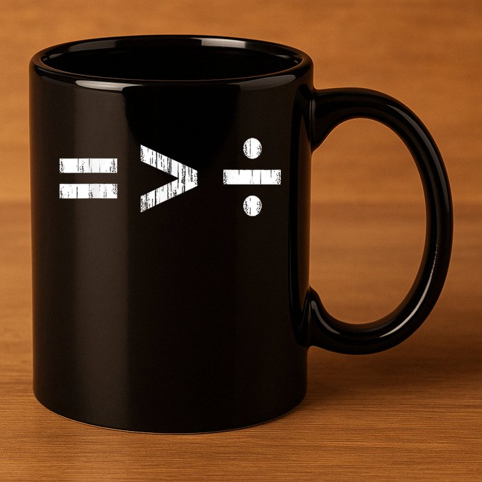 Equal Is Greater Than Divided BLM Equality Unity Love 11oz C Handle Ceramic Mug