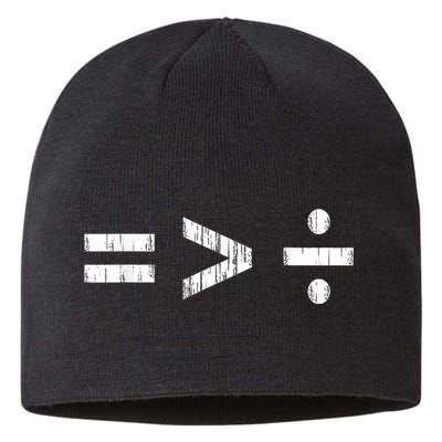 Equal Is Greater Than Divided BLM Equality Unity Love Sustainable Beanie