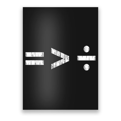 Equal Is Greater Than Divided BLM Equality Unity Love Poster