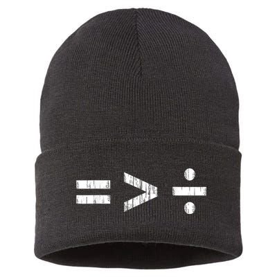Equal Is Greater Than Divided BLM Equality Unity Love Sustainable Knit Beanie