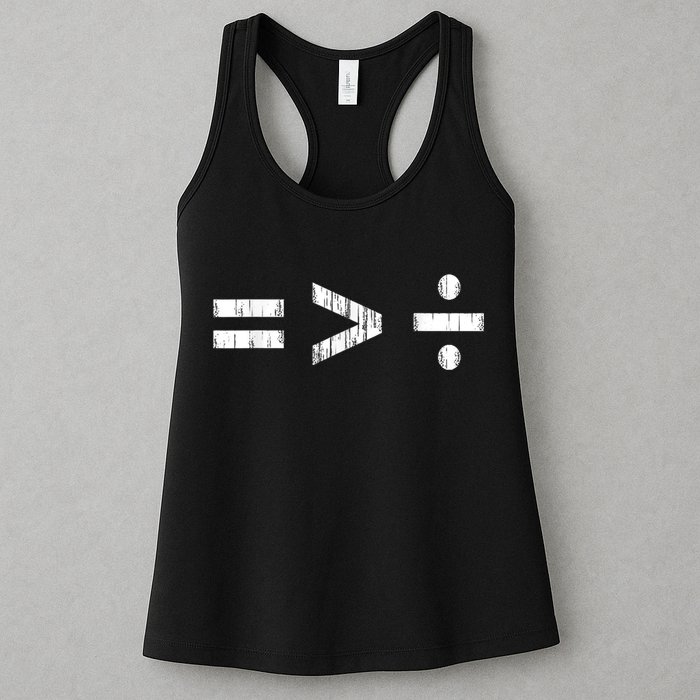 Equal Is Greater Than Divided BLM Equality Unity Love Womens Tank Top