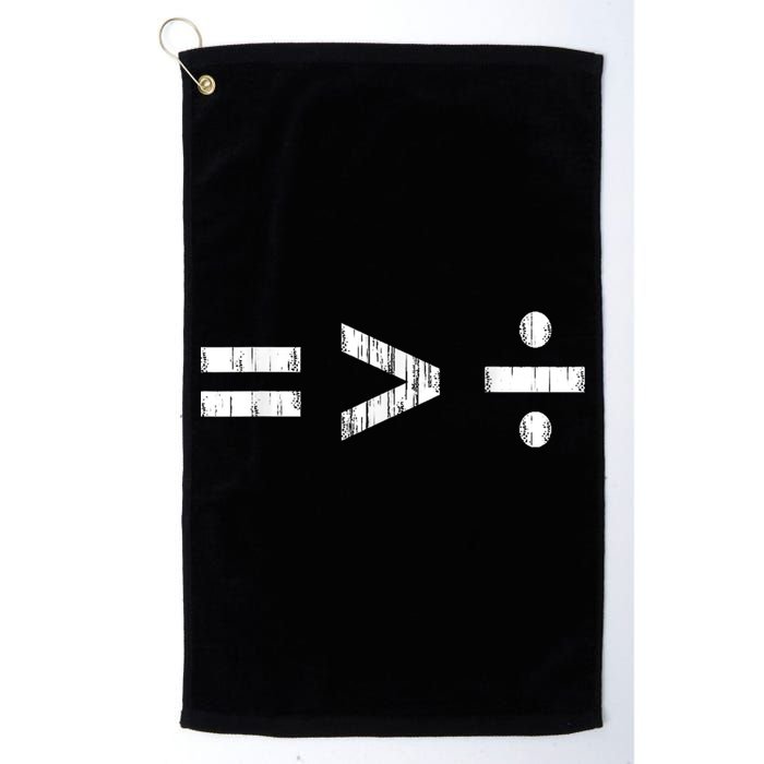 Equal Is Greater Than Divided BLM Equality Unity Love Golf Towel