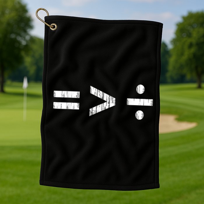 Equal Is Greater Than Divided BLM Equality Unity Love Golf Towel