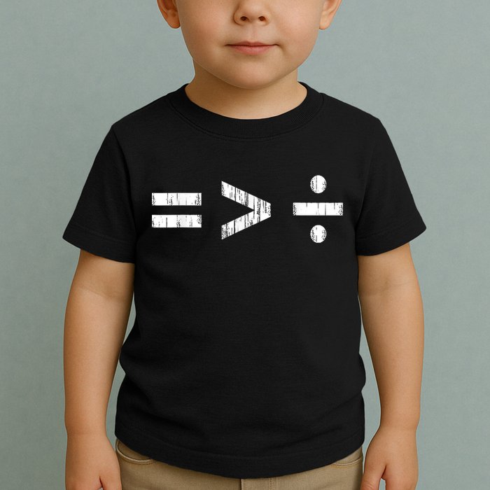 Equal Is Greater Than Divided BLM Equality Unity Love Toddler T-Shirt