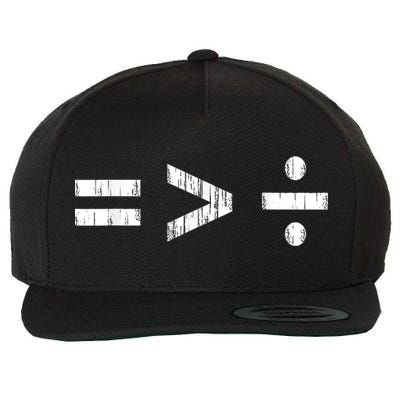 Equal Is Greater Than Divided BLM Equality Unity Love Wool Snapback Cap