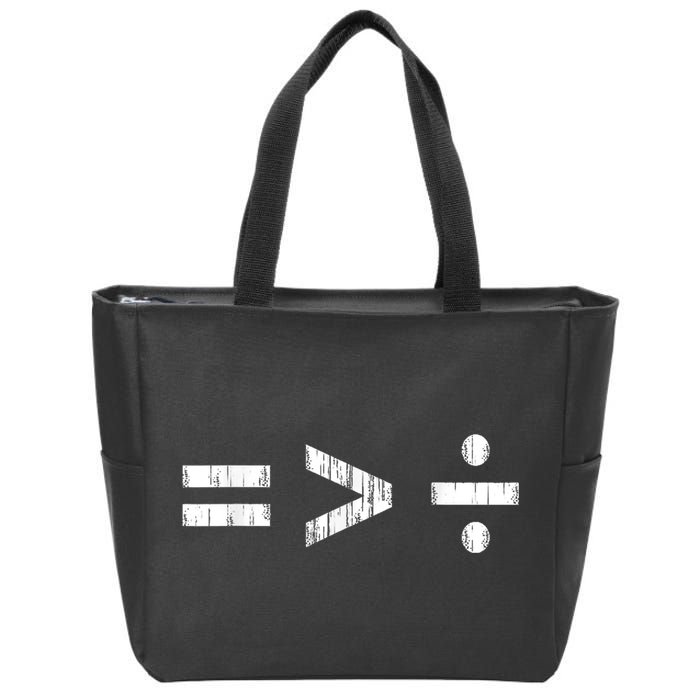 Equal Is Greater Than Divided BLM Equality Unity Love Zip Tote Bag