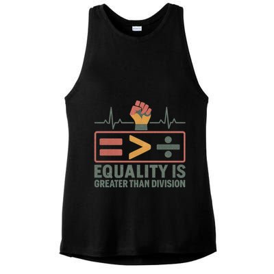 Equality is Greater Than Division Ladies PosiCharge Tri-Blend Wicking Tank