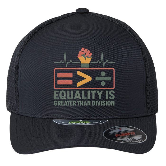 Equality is Greater Than Division Flexfit Unipanel Trucker Cap