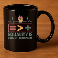Equality is Greater Than Division 11oz C Handle Ceramic Mug