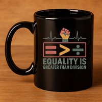 Equality is Greater Than Division 11oz C Handle Ceramic Mug