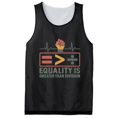 Equality is Greater Than Division Mesh Reversible Basketball Jersey Tank