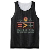 Equality is Greater Than Division Mesh Reversible Basketball Jersey Tank