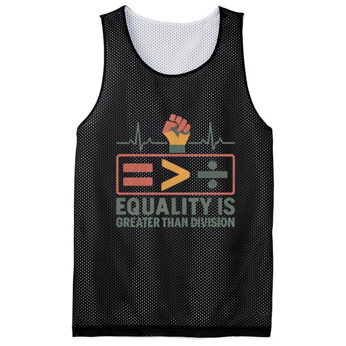 Equality is Greater Than Division Mesh Reversible Basketball Jersey Tank