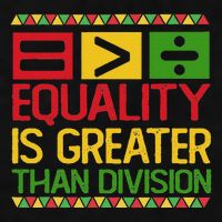 Equality Is Greater Than Division Math Ladies PosiCharge Tri-Blend Wicking Tank