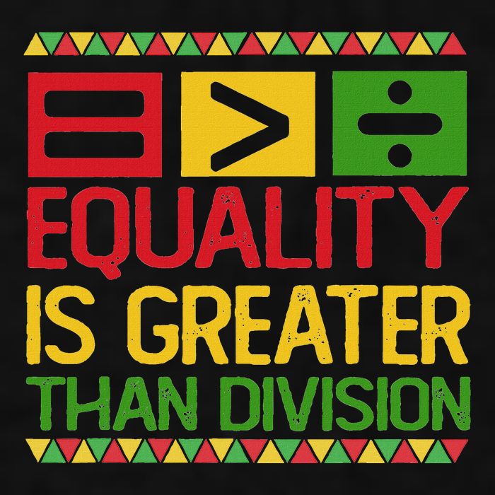Equality Is Greater Than Division Math Ladies PosiCharge Tri-Blend Wicking Tank