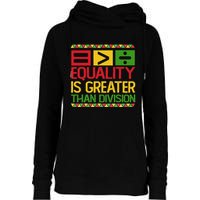 Equality Is Greater Than Division Math Womens Funnel Neck Pullover Hood