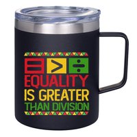 Equality Is Greater Than Division Math 12oz Stainless Steel Coffee Mug