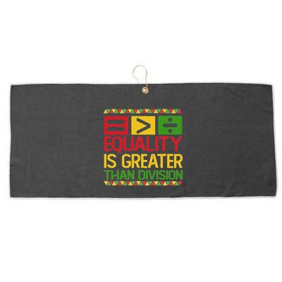 Equality Is Greater Than Division Math Large Microfiber Waffle Golf Towel