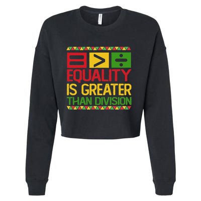 Equality Is Greater Than Division Math Cropped Pullover Crew