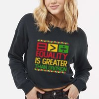 Equality Is Greater Than Division Math Cropped Pullover Crew