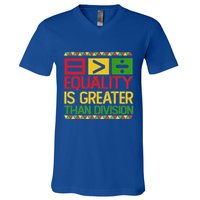 Equality Is Greater Than Division Math V-Neck T-Shirt