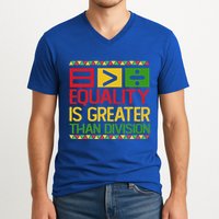 Equality Is Greater Than Division Math V-Neck T-Shirt