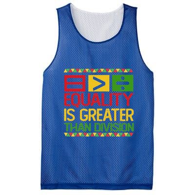 Equality Is Greater Than Division Math Mesh Reversible Basketball Jersey Tank