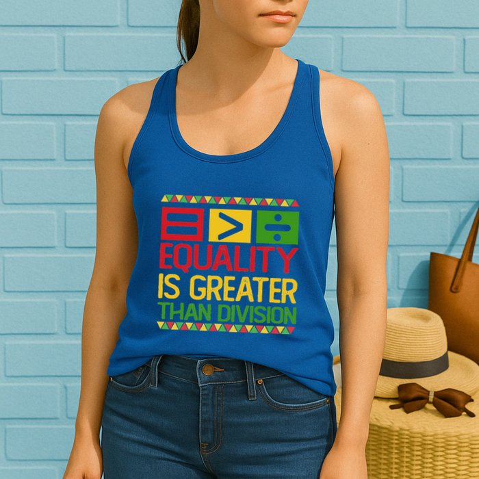 Equality Is Greater Than Division Math Womens Tank Top